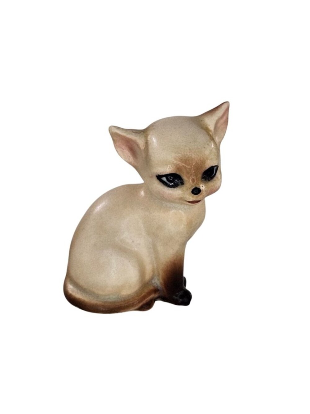 Josef Originals Siamese Kitten Baby Cat Sitting Miniature Figurine Collectible